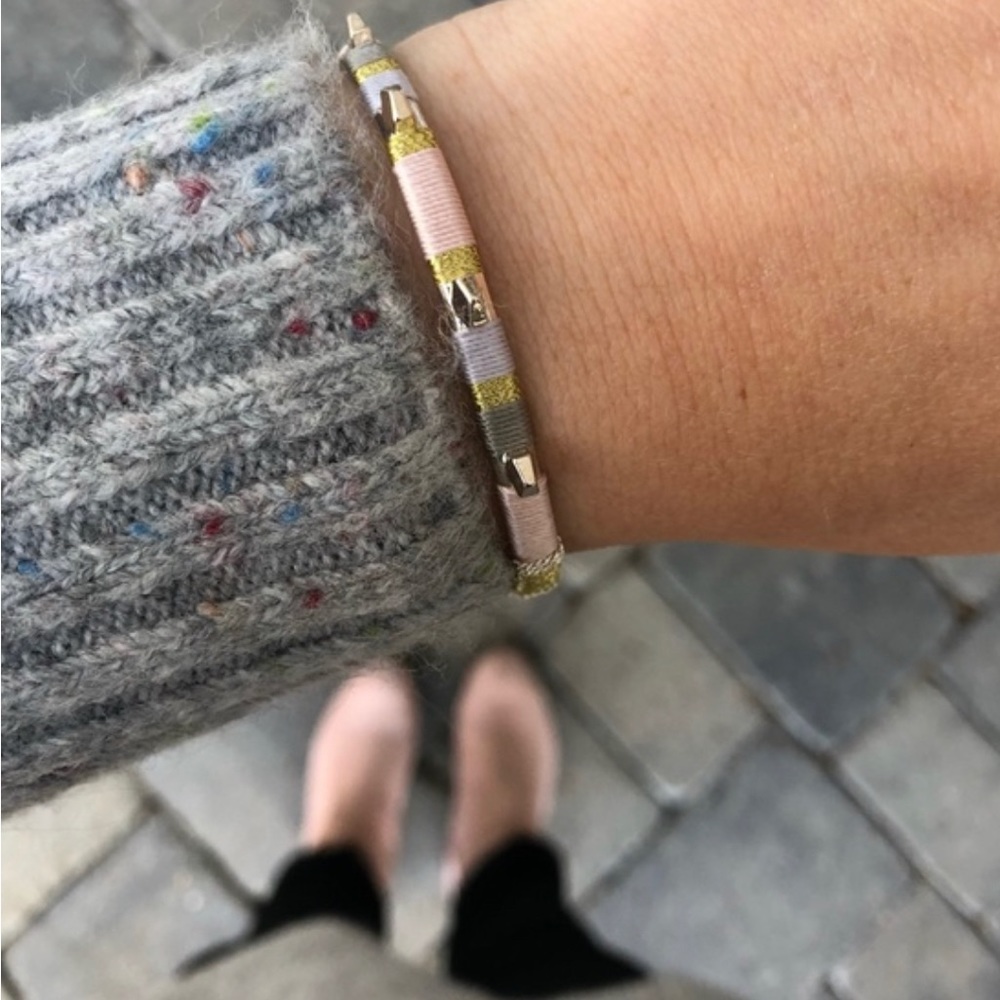 Stella & Dot Colorblock Cuff Blush